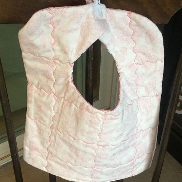 3/$25 or $12 ea. NWT Handmade Reversible Quilted Baby Bib - Picture 3 of 3